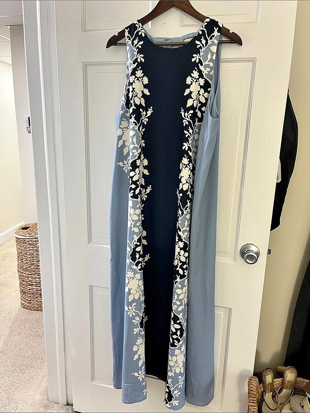 Tuckernuck Blue Fog Floral Portia Dress Maxi Blue & Black XL